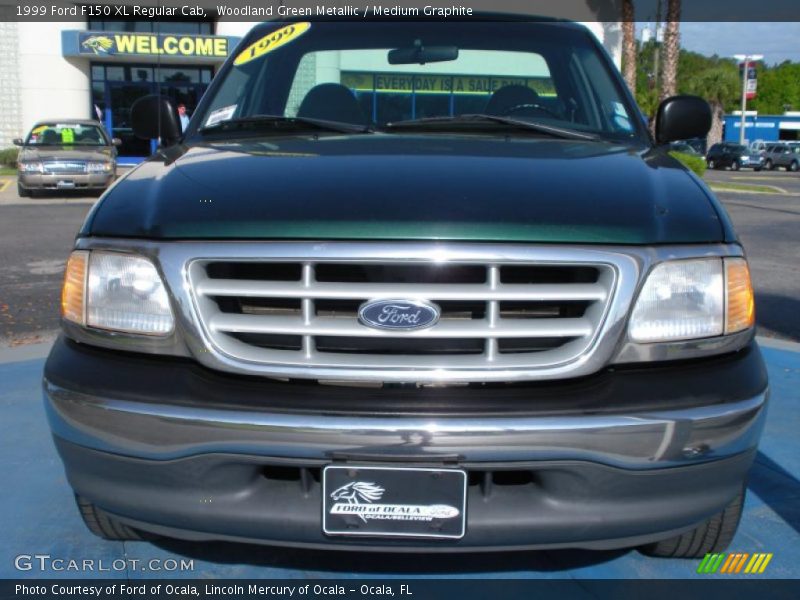 Woodland Green Metallic / Medium Graphite 1999 Ford F150 XL Regular Cab