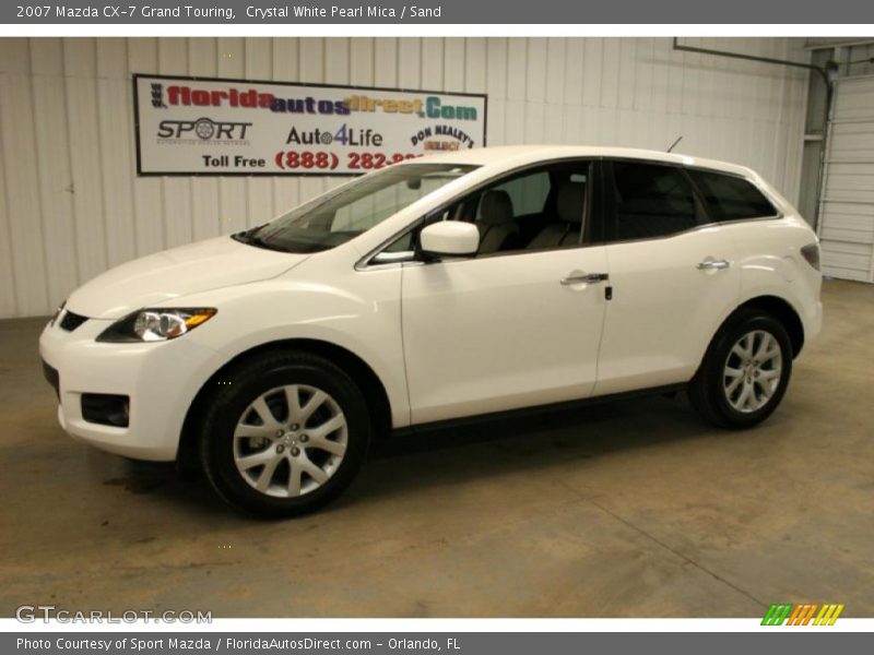 Crystal White Pearl Mica / Sand 2007 Mazda CX-7 Grand Touring