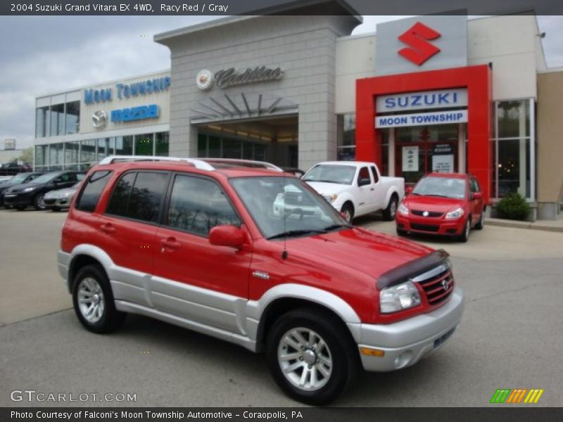Racy Red / Gray 2004 Suzuki Grand Vitara EX 4WD