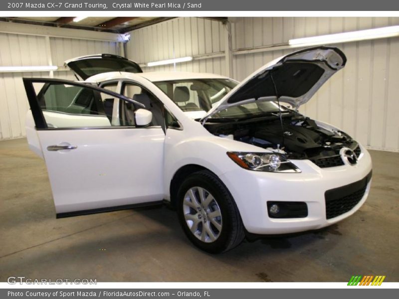 Crystal White Pearl Mica / Sand 2007 Mazda CX-7 Grand Touring