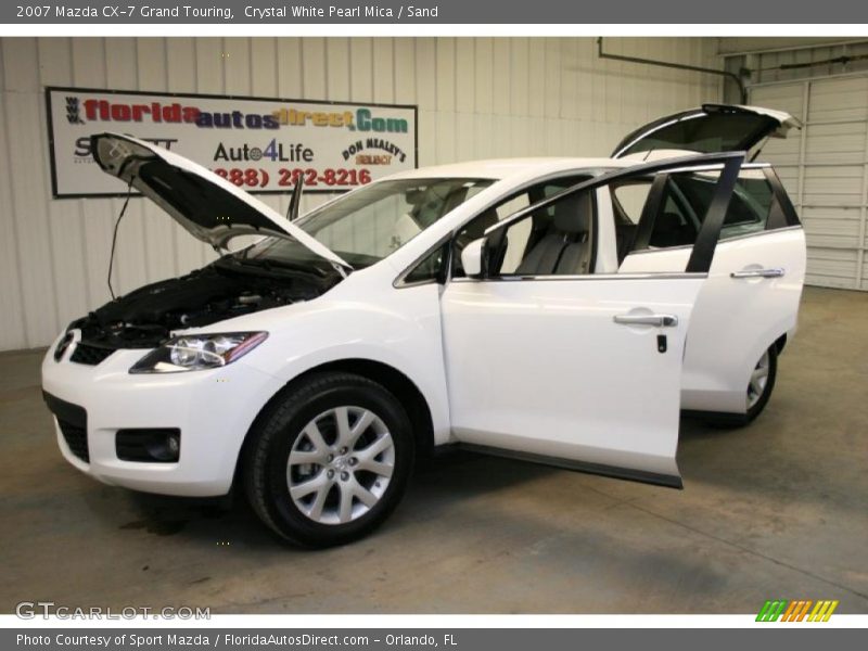 Crystal White Pearl Mica / Sand 2007 Mazda CX-7 Grand Touring