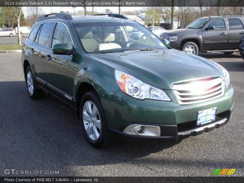 Cypress Green Pearl / Warm Ivory 2010 Subaru Outback 2.5i Premium Wagon