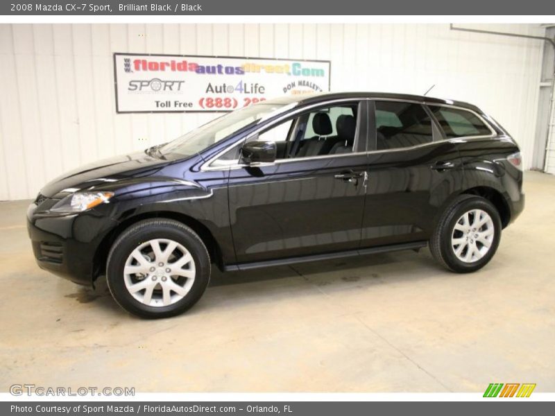 Brilliant Black / Black 2008 Mazda CX-7 Sport