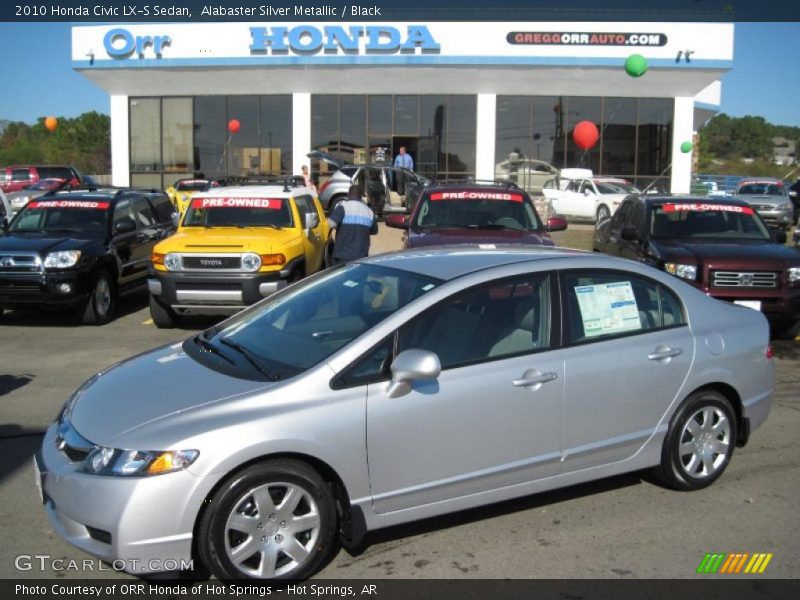 Alabaster Silver Metallic / Black 2010 Honda Civic LX-S Sedan