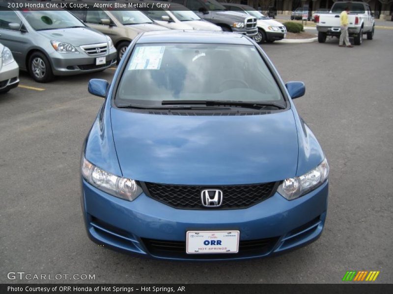 Atomic Blue Metallic / Gray 2010 Honda Civic LX Coupe