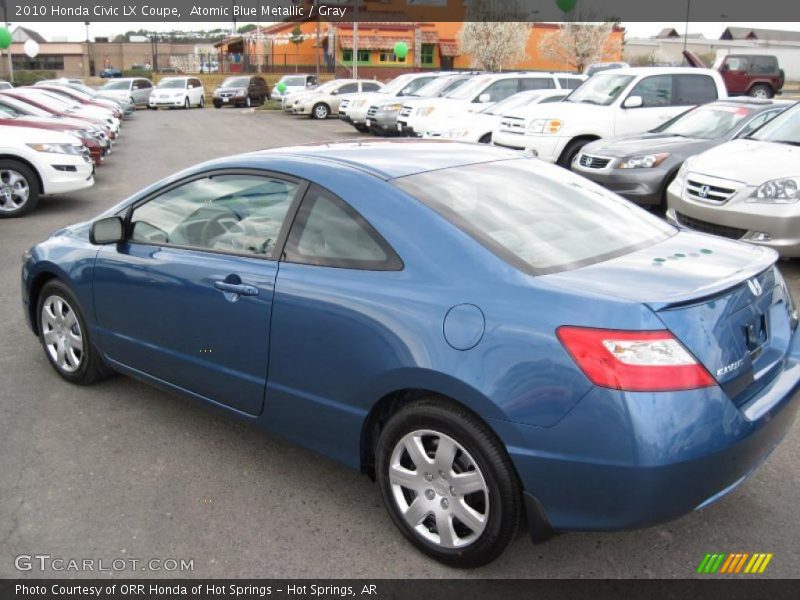 Atomic Blue Metallic / Gray 2010 Honda Civic LX Coupe