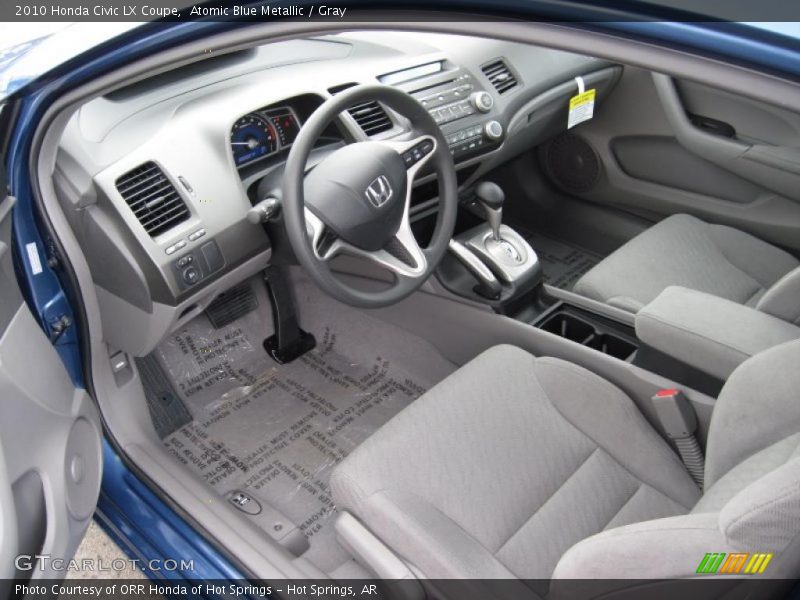 Atomic Blue Metallic / Gray 2010 Honda Civic LX Coupe