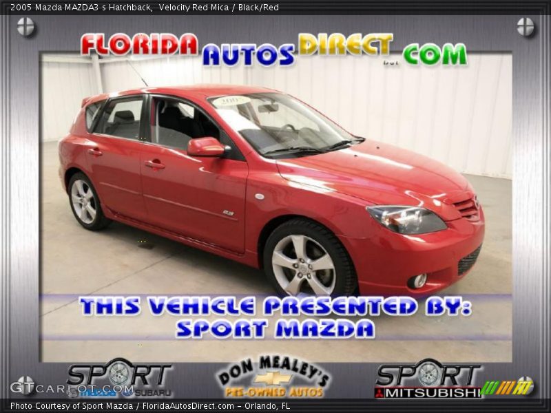 Velocity Red Mica / Black/Red 2005 Mazda MAZDA3 s Hatchback