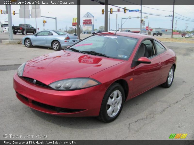 Laser Red / Graystone 1999 Mercury Cougar V6