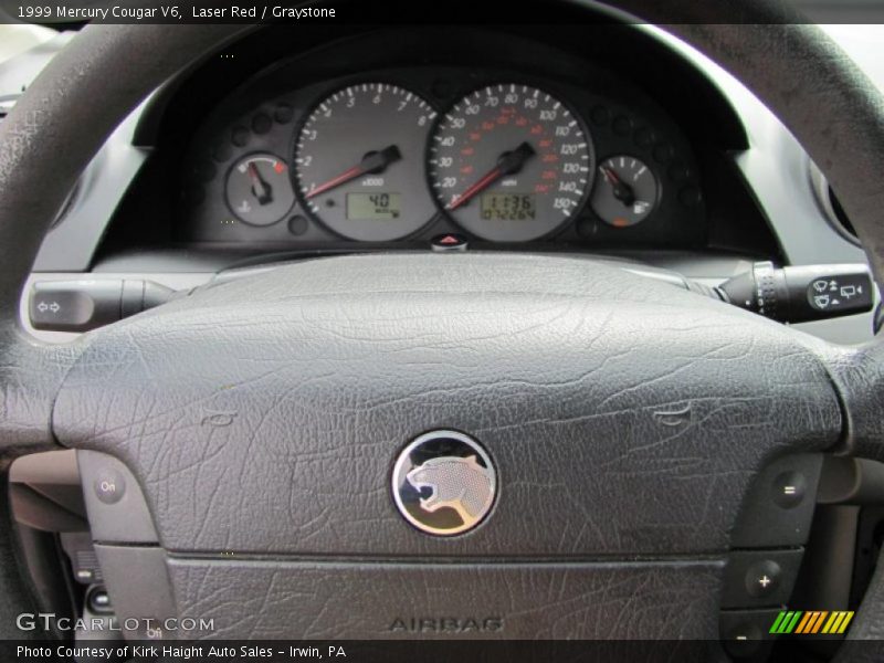 Laser Red / Graystone 1999 Mercury Cougar V6