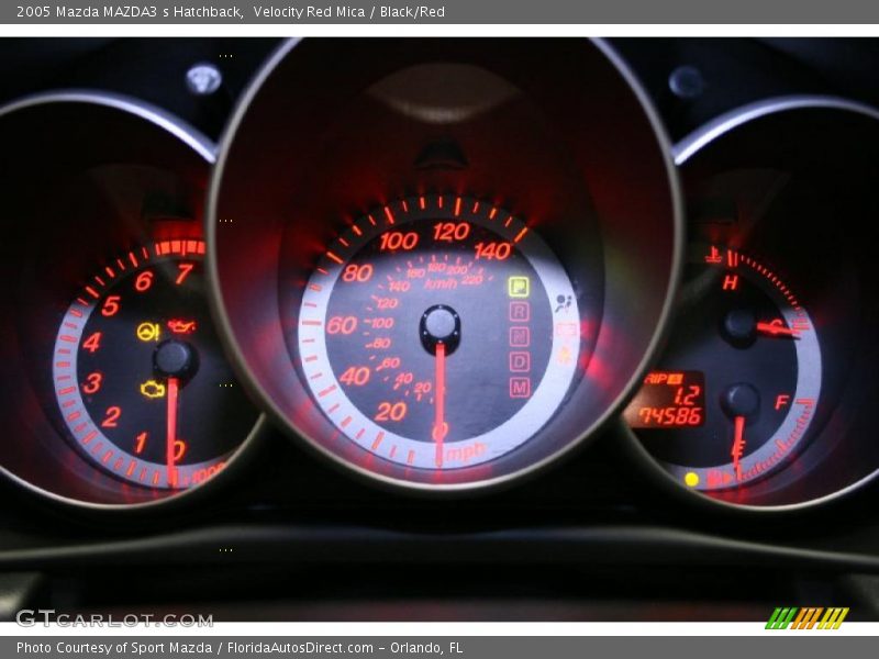 Velocity Red Mica / Black/Red 2005 Mazda MAZDA3 s Hatchback