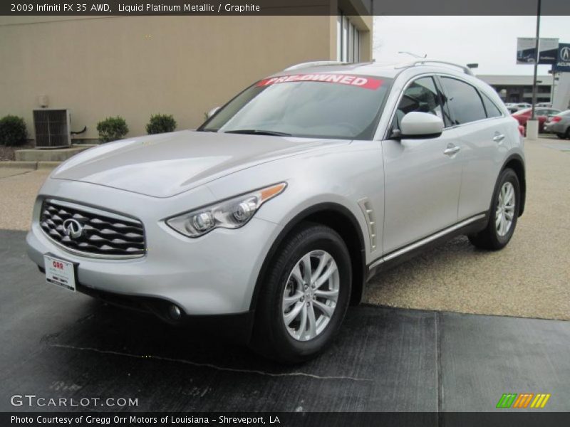 Liquid Platinum Metallic / Graphite 2009 Infiniti FX 35 AWD