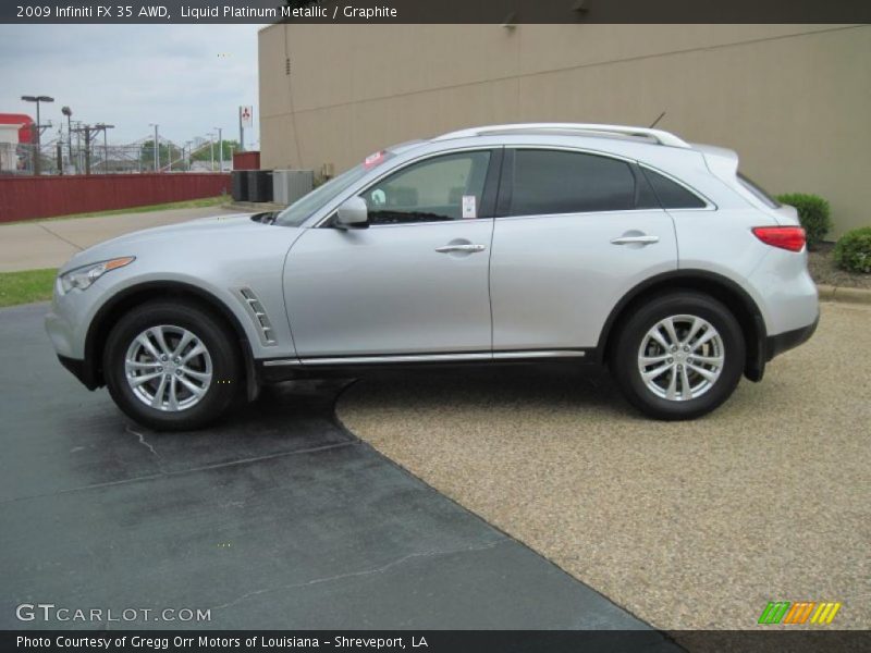 Liquid Platinum Metallic / Graphite 2009 Infiniti FX 35 AWD