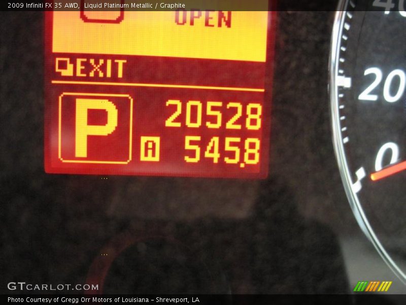 Liquid Platinum Metallic / Graphite 2009 Infiniti FX 35 AWD