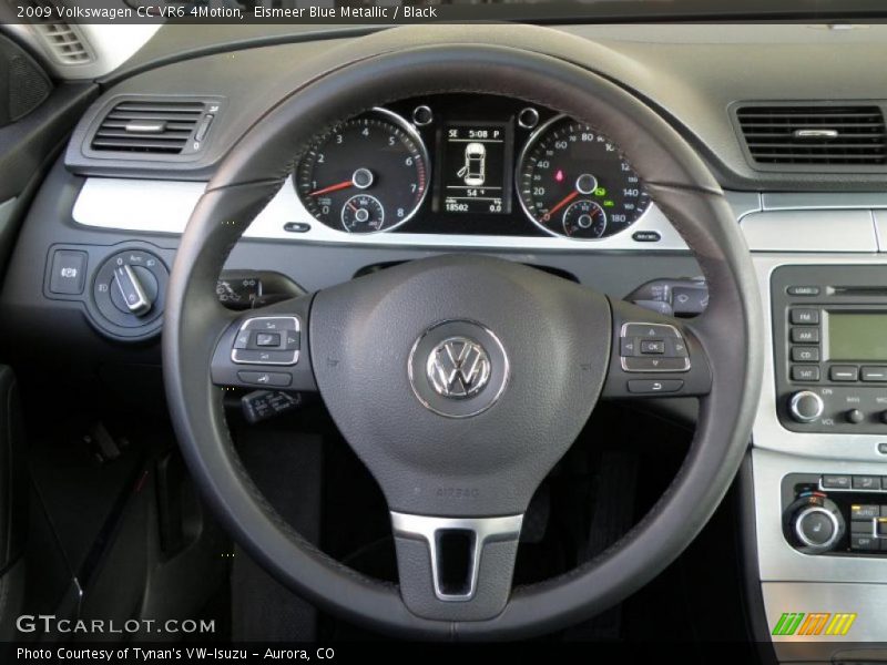 Eismeer Blue Metallic / Black 2009 Volkswagen CC VR6 4Motion
