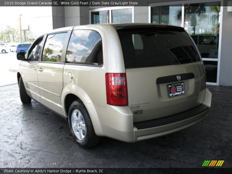 White Gold Pearl / Dark Slate Gray/Light Shale 2010 Dodge Grand Caravan SE