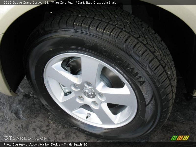 White Gold Pearl / Dark Slate Gray/Light Shale 2010 Dodge Grand Caravan SE