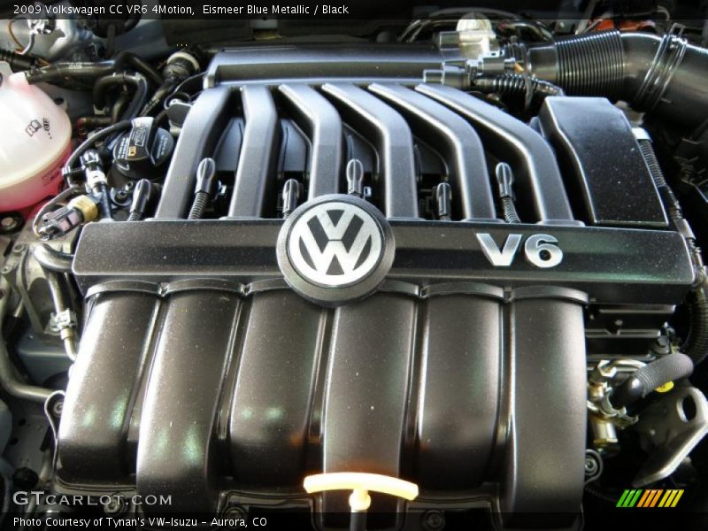 Eismeer Blue Metallic / Black 2009 Volkswagen CC VR6 4Motion