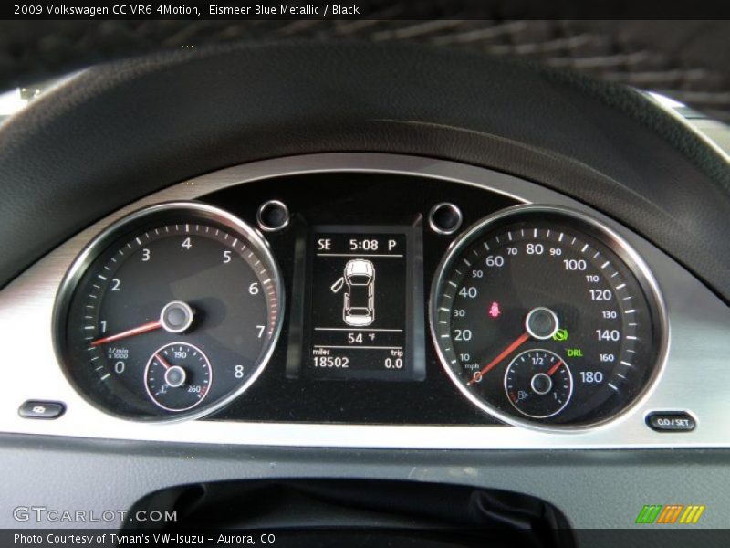 Eismeer Blue Metallic / Black 2009 Volkswagen CC VR6 4Motion