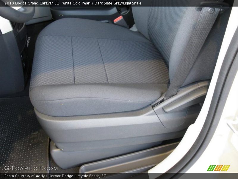 White Gold Pearl / Dark Slate Gray/Light Shale 2010 Dodge Grand Caravan SE