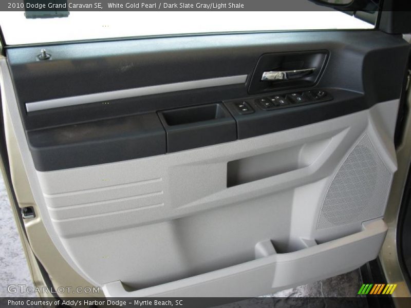 White Gold Pearl / Dark Slate Gray/Light Shale 2010 Dodge Grand Caravan SE