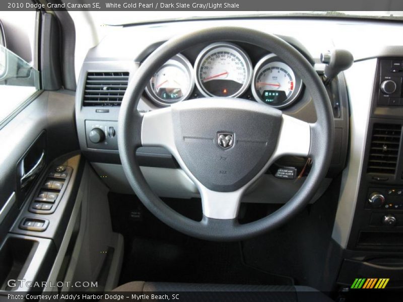 White Gold Pearl / Dark Slate Gray/Light Shale 2010 Dodge Grand Caravan SE