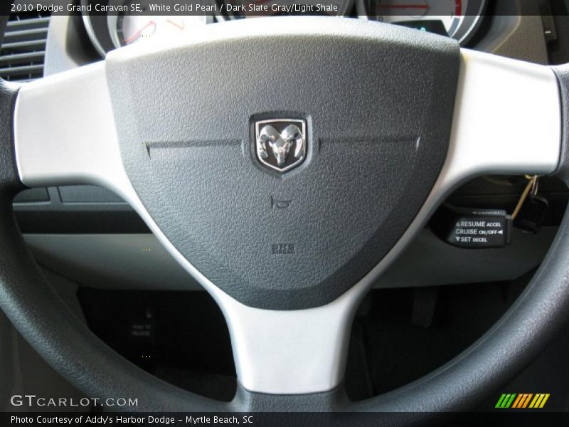 White Gold Pearl / Dark Slate Gray/Light Shale 2010 Dodge Grand Caravan SE