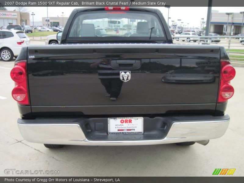 Brilliant Black Crystal Pearl / Medium Slate Gray 2007 Dodge Ram 1500 SXT Regular Cab