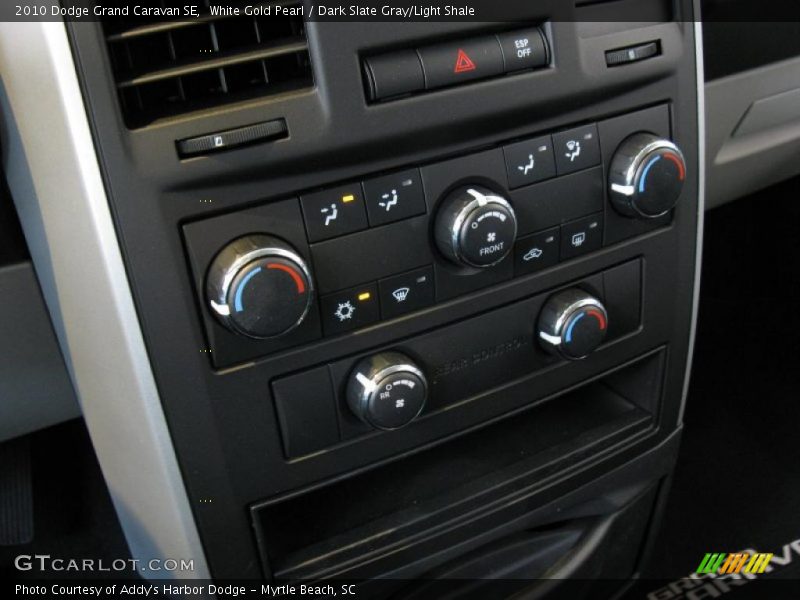 White Gold Pearl / Dark Slate Gray/Light Shale 2010 Dodge Grand Caravan SE
