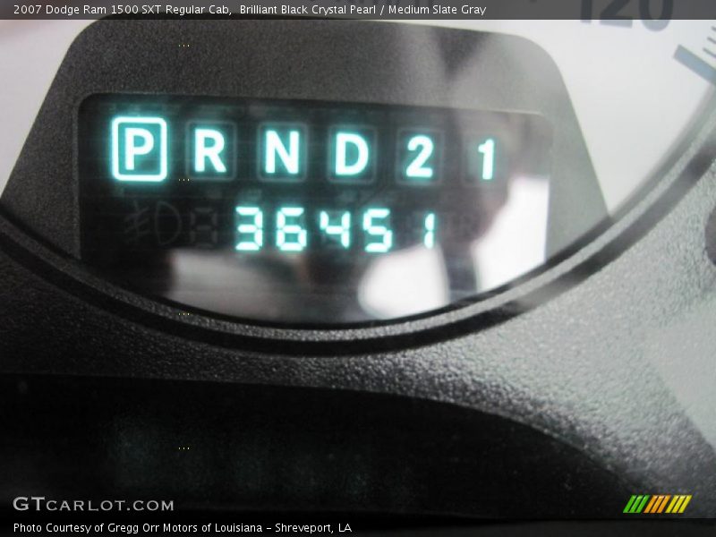 Brilliant Black Crystal Pearl / Medium Slate Gray 2007 Dodge Ram 1500 SXT Regular Cab