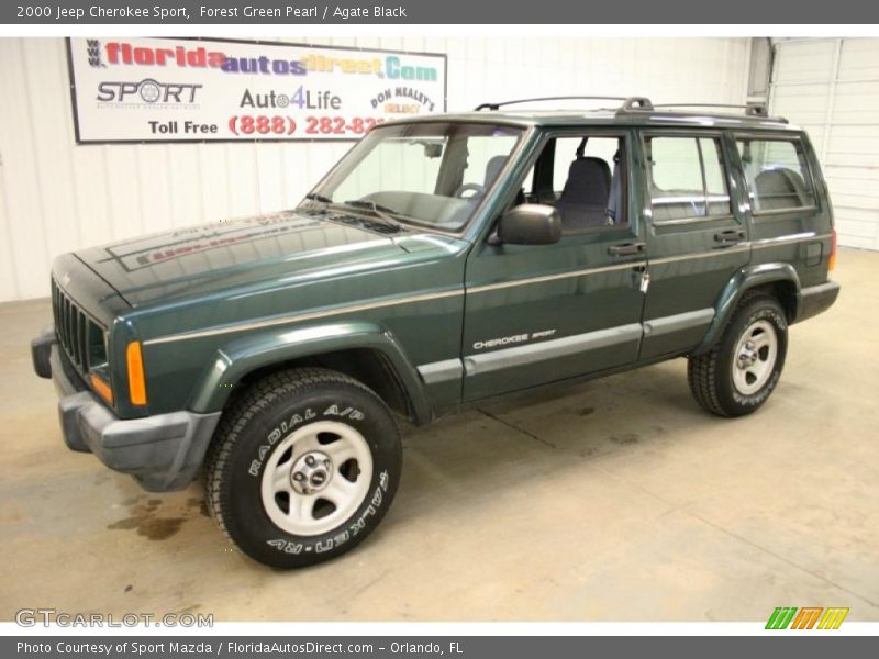 Forest Green Pearl / Agate Black 2000 Jeep Cherokee Sport