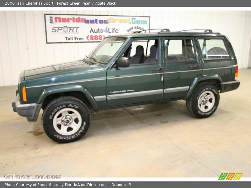 Forest Green Pearl / Agate Black 2000 Jeep Cherokee Sport