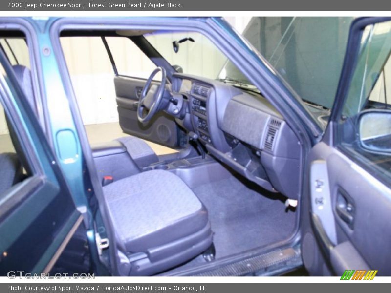 Forest Green Pearl / Agate Black 2000 Jeep Cherokee Sport