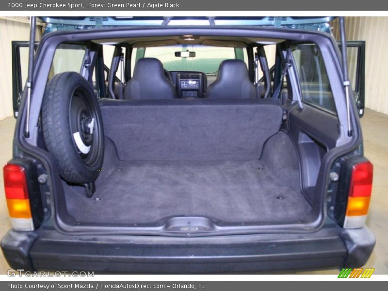 Forest Green Pearl / Agate Black 2000 Jeep Cherokee Sport