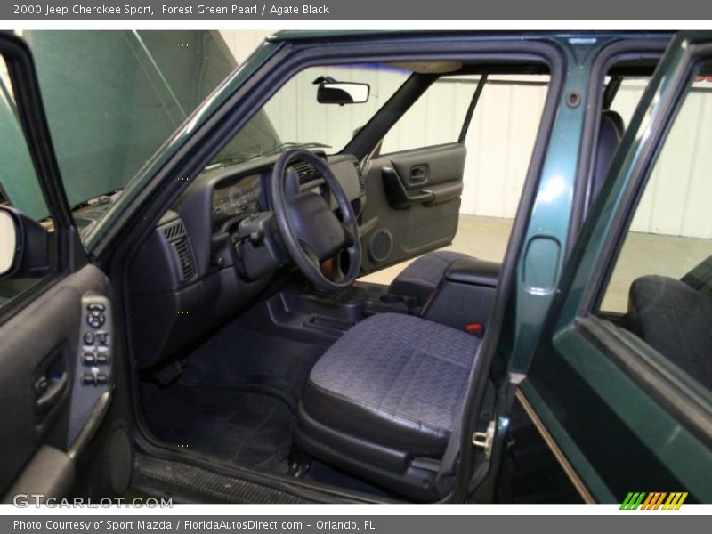 Forest Green Pearl / Agate Black 2000 Jeep Cherokee Sport