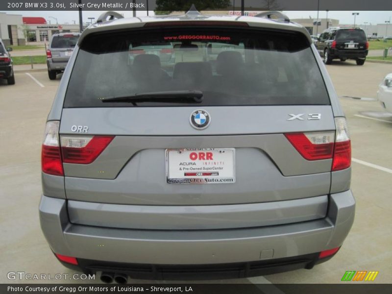 Silver Grey Metallic / Black 2007 BMW X3 3.0si