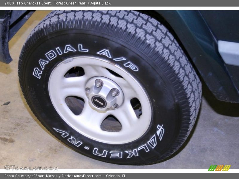Forest Green Pearl / Agate Black 2000 Jeep Cherokee Sport