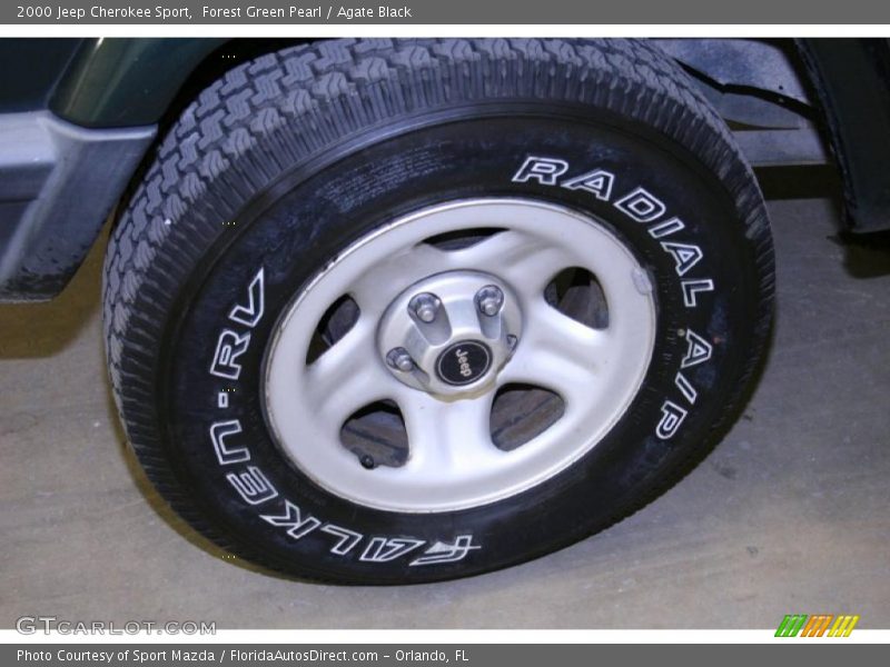 Forest Green Pearl / Agate Black 2000 Jeep Cherokee Sport