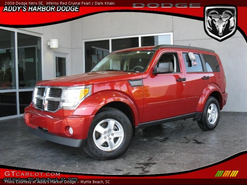 Inferno Red Crystal Pearl / Dark Khaki 2009 Dodge Nitro SE