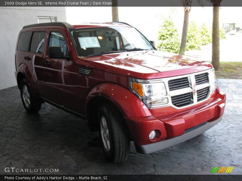 Inferno Red Crystal Pearl / Dark Khaki 2009 Dodge Nitro SE