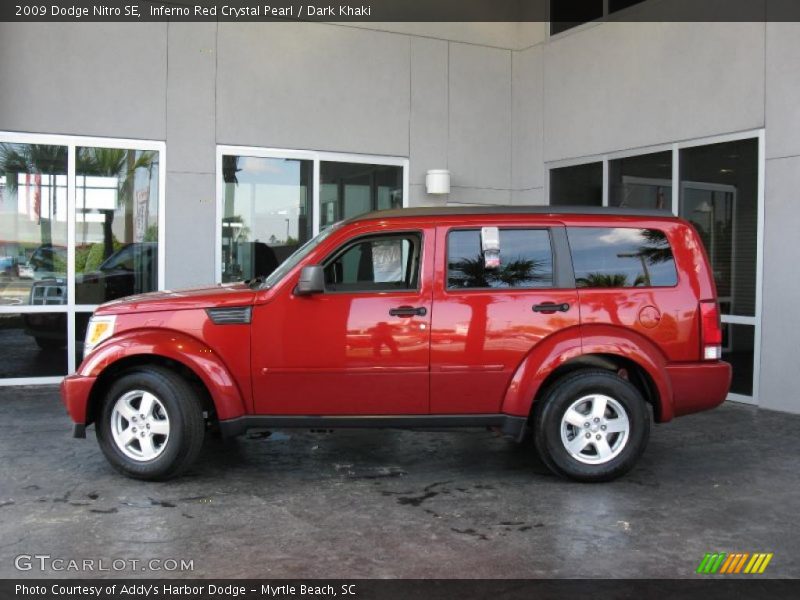 Inferno Red Crystal Pearl / Dark Khaki 2009 Dodge Nitro SE
