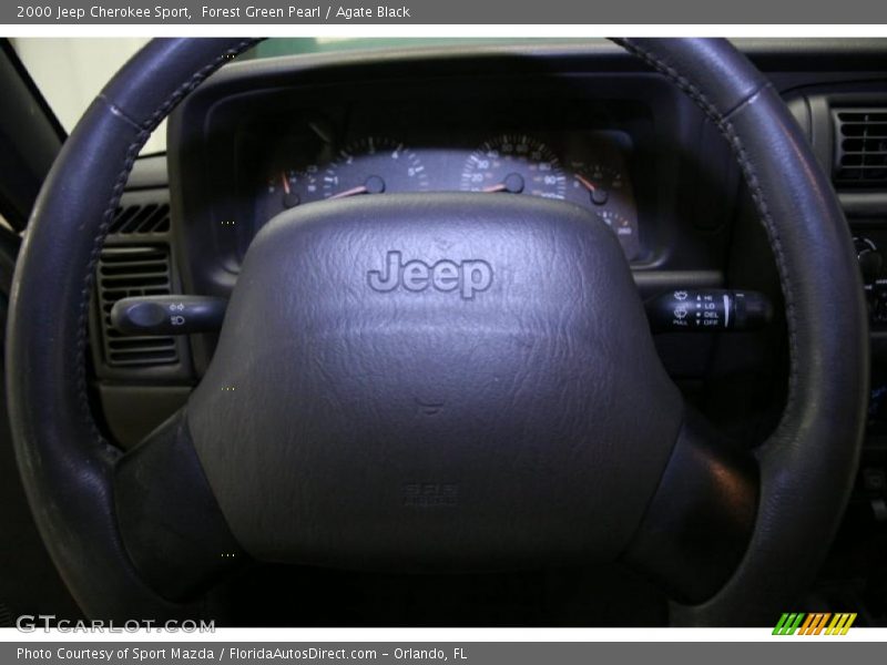 Forest Green Pearl / Agate Black 2000 Jeep Cherokee Sport