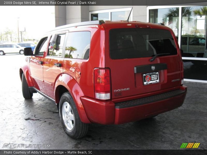 Inferno Red Crystal Pearl / Dark Khaki 2009 Dodge Nitro SE