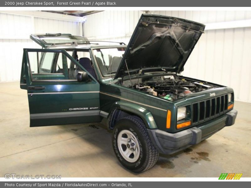 Forest Green Pearl / Agate Black 2000 Jeep Cherokee Sport