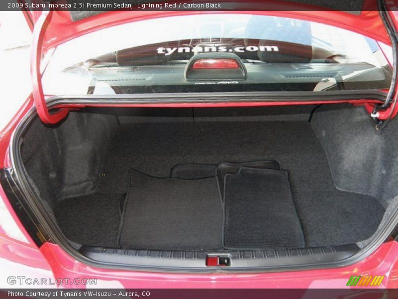 Lightning Red / Carbon Black 2009 Subaru Impreza 2.5i Premium Sedan