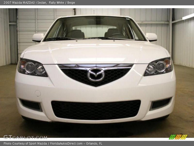 Rally White / Beige 2007 Mazda MAZDA3 i Sedan