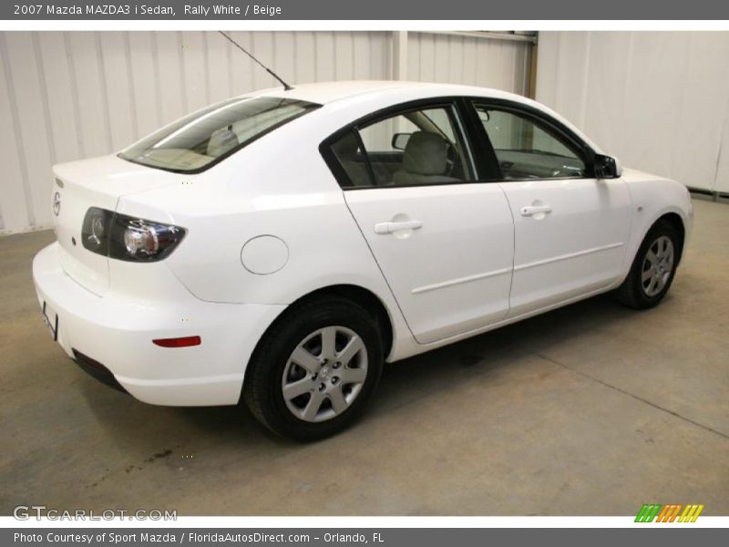 Rally White / Beige 2007 Mazda MAZDA3 i Sedan