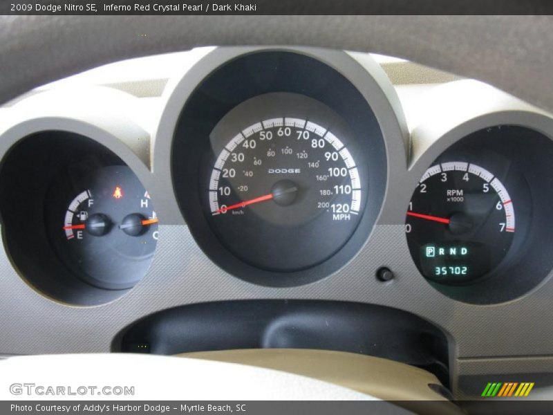 Inferno Red Crystal Pearl / Dark Khaki 2009 Dodge Nitro SE