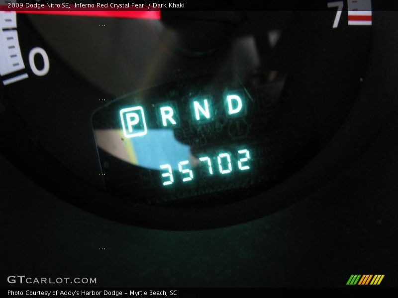Inferno Red Crystal Pearl / Dark Khaki 2009 Dodge Nitro SE