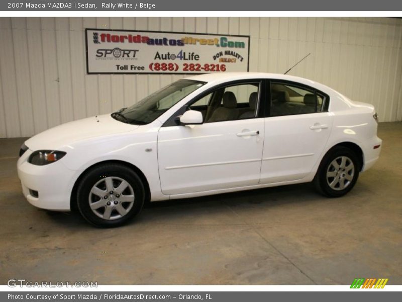 Rally White / Beige 2007 Mazda MAZDA3 i Sedan